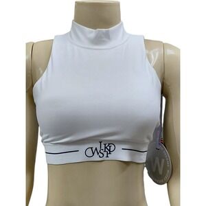 WISKII Stylish Cutout Mock Bra Ivory Size Medium NWT